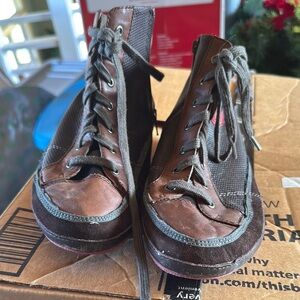 Brown High-Top Women's Shoes